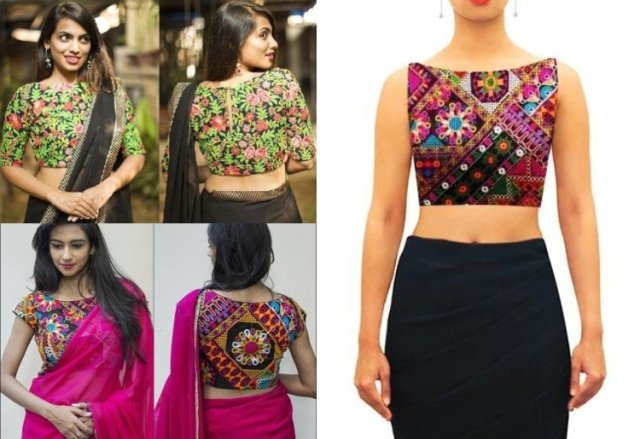 designer-boat-neck-blouse-designs-for-sarees