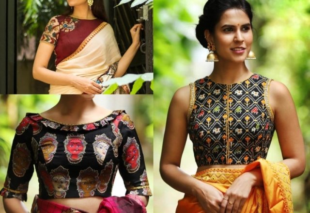 different-boat-neck-blouse-designs