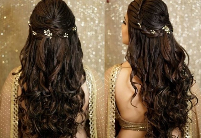 loose-curls-hairstyle-for-saree