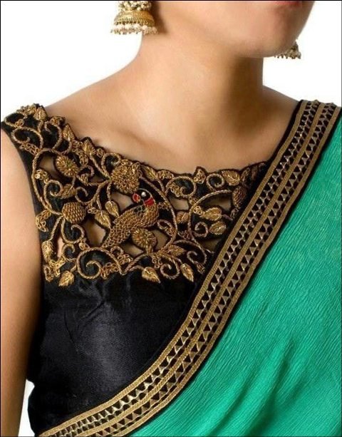 The-Brocade-Style-Blouse-Front-Neck-Designs