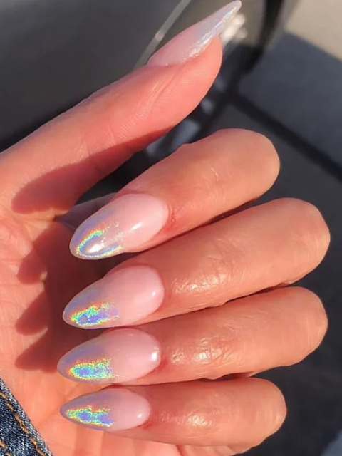 Holographic-Tips-Acrylic-Nails