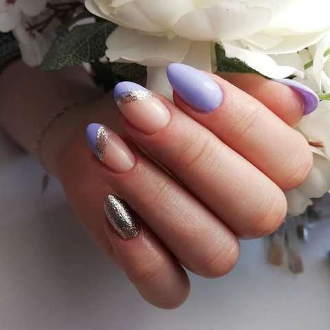 Cute-Nails-in-purple-and-silver