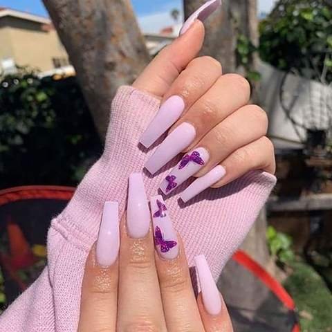 Fantastic-Purple-Butterfly-Nails