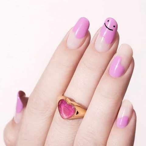 Purple-Nails-in-Pastel-Shades