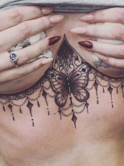 Chic-Lace-Underboob-Tattoo-Designs