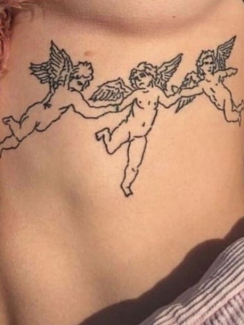 Pretty-Angel-Underboob-Tattoo-Designs