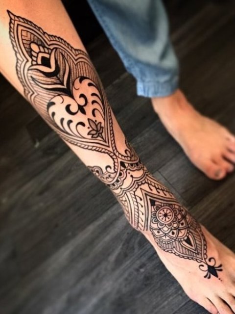 Half-Leg-Sleeve-Tattoo-for-Women