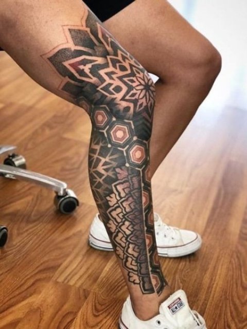 Mandala-Leg-Tattoo-for-Women