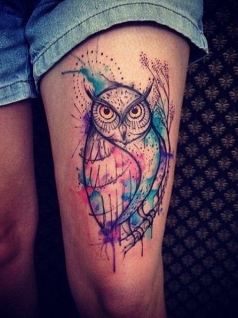 Owl-Leg-Tattoo-for-Girls