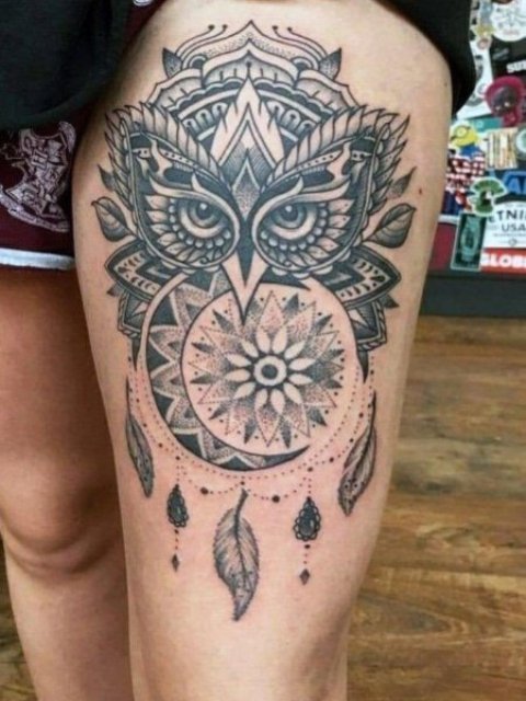 Owl-Leg-Tattoo-for-Women