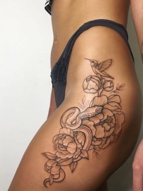 Snake-Leg-Tattoo-for-Women