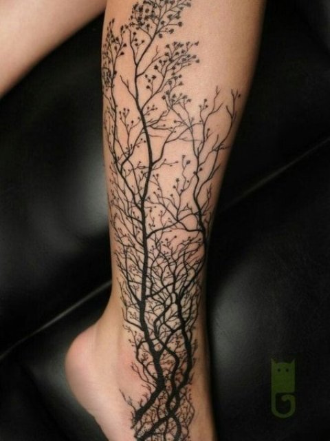 Tree-Leg-Tattoo-for-Women