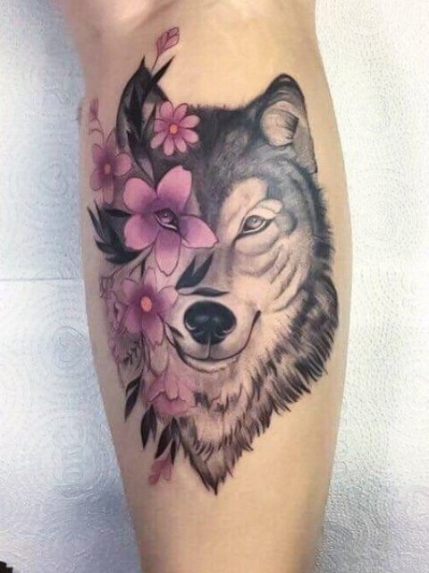 Wolf-Leg-Tattoo-for-Girls