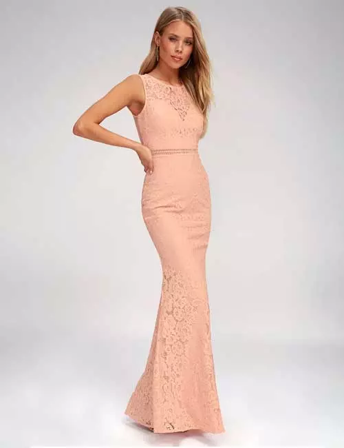 Pastel-Lace-Formal-Dress-For-A-Fall-Wedding