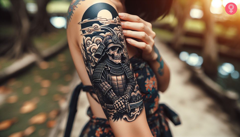 Japanese-Skull-Warrior-Tattoo