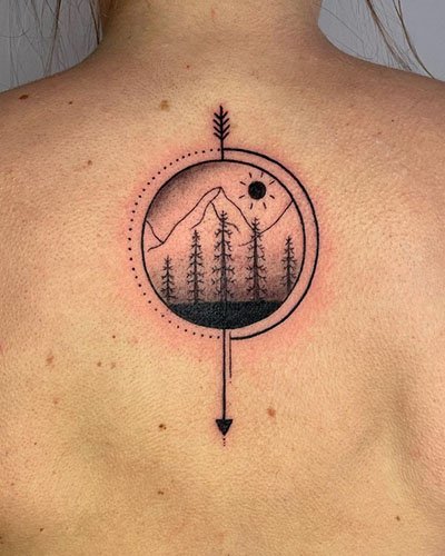 Mountain-forest-tattoo