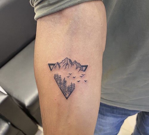 Mountain-triangle-tattoo