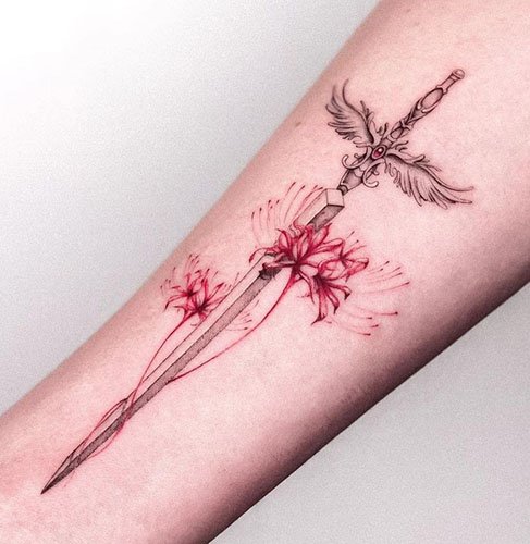 Sleek-Sword-With-Wings-Tattoo