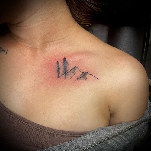 Unique-mountain-chest-tattoo