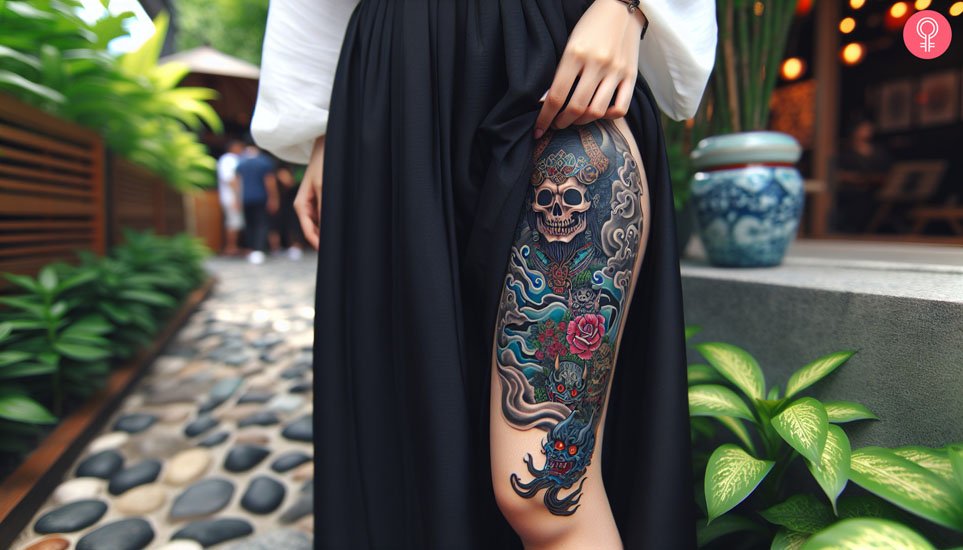 Yokai-Japanese-Skull-Tattoo