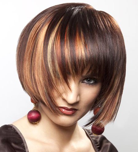 Fashionista Bangs With Highlights